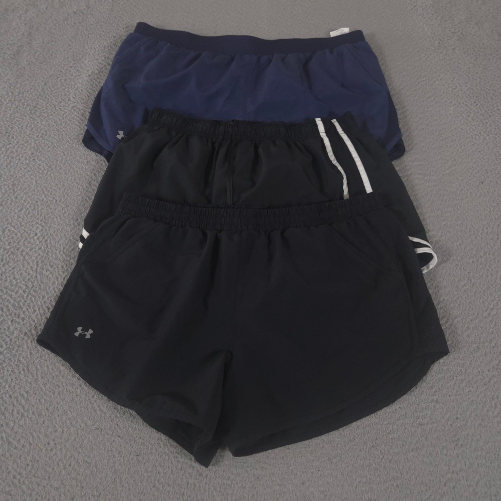 LOT OF 3 Under Armour x Nike Shorts Womens XL UA Fly By 2.0 Tempo Brief-Lined